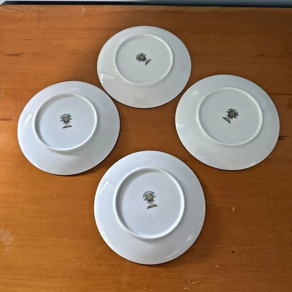 Vintage Noritake China #6238 Roseville Bread & Butter Plates 1960s Set of 4